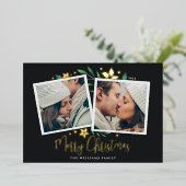 明るい枝 | 2枚の写真 箔シーズンカード (立ち正面)