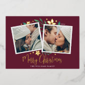 明るい枝 | 2枚の写真 箔シーズンカード (正面)