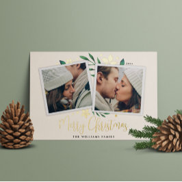 明るい枝 | 2枚の写真 箔シーズンカード