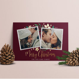 明るい枝 | 2枚の写真 箔シーズンカード