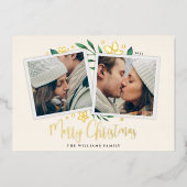 明るい枝 | 2枚の写真 箔シーズンカード (正面)