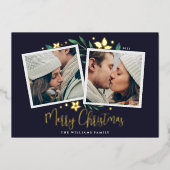 明るい枝 | 2枚の写真 箔シーズンカード (正面)