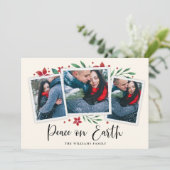 明るい枝 | 3枚のフォトホリデーカード シーズンカード (スタンド正面)