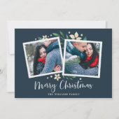 明るい枝 | Two Photo Holiday Card シーズンカード (正面)