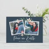 明るい枝 | Two Photo Holiday Card シーズンカード (スタンド正面)