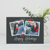 明るい枝 | Two Photo Holiday Card シーズンカード (スタンド正面)