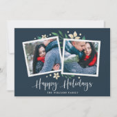 明るい枝 | Two Photo Holiday Card シーズンカード (正面)