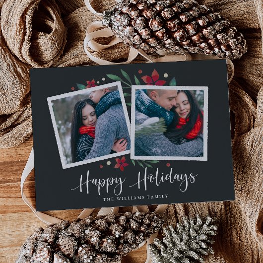 明るい枝 | Two Photo Holiday Card シーズンカード