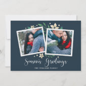 明るい枝 | Two Photo Holiday Card シーズンカード (正面)