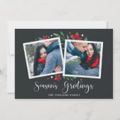 明るい枝 | Two Photo Holiday Card シーズンカード (正面)