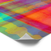 明るい格子縞 ポスター (角)