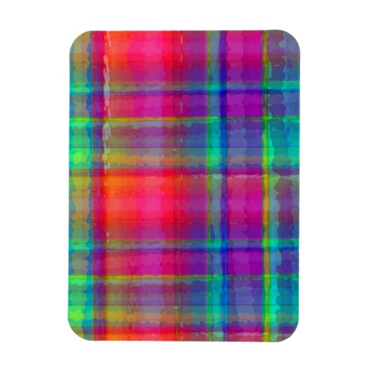 明るい格子縞 マグネット (縦)