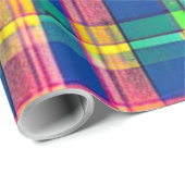 明るい格子縞 ラッピングペーパー (ロールコーナー)