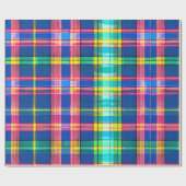 明るい格子縞 ラッピングペーパー (フラット)