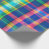 明るい格子縞 ラッピングペーパー (角)