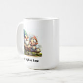 明るい格言で楽しむ喫茶店 コーヒーマグカップ (正面左)