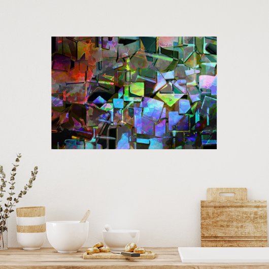 明るい構造 ポスター (キッチン)