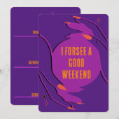 明るい機知の高いバチェロレッテ旅程カード (正面/裏面)