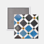 明るい正方形と星モザイク磁石 マグネット (正面/裏面)