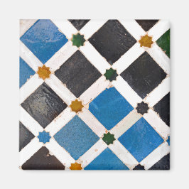 明るい正方形と星モザイク磁石 マグネット