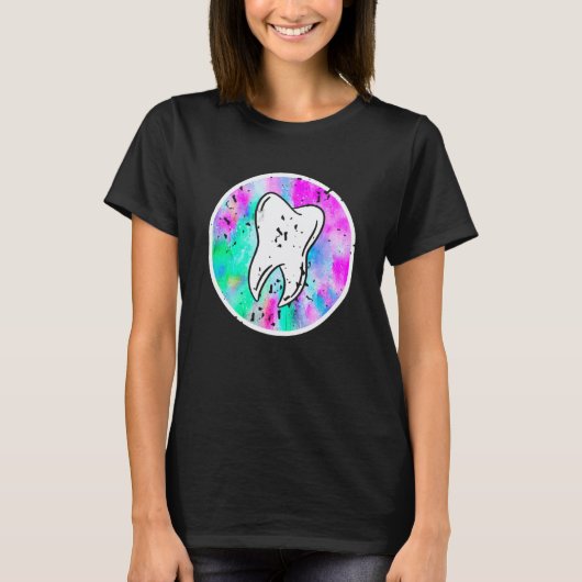 明るい歯のエネルギー 笑える歯科医のユーモア Tシャツ (正面)