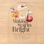 明るい気分に Cocktail クリスマスパーティー アクリル招待状 (正面)