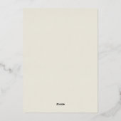 明るい気分 | ホリデーカクテルパーティー 箔招待状 (裏面)