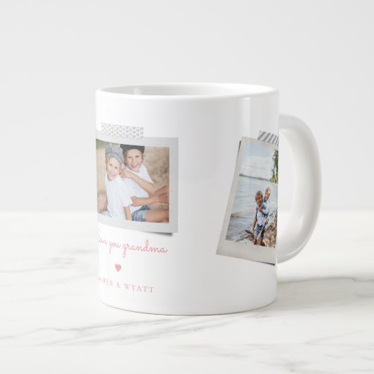 明るい気持ちスナップショット専門マグ ジャンボコーヒーマグカップ (正面右)