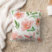 明るい水のカラーフローラ クッション (ブランケット)