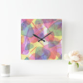 明るい水の色のテクスチャウォールクロック スクエア壁時計 (ホーム)