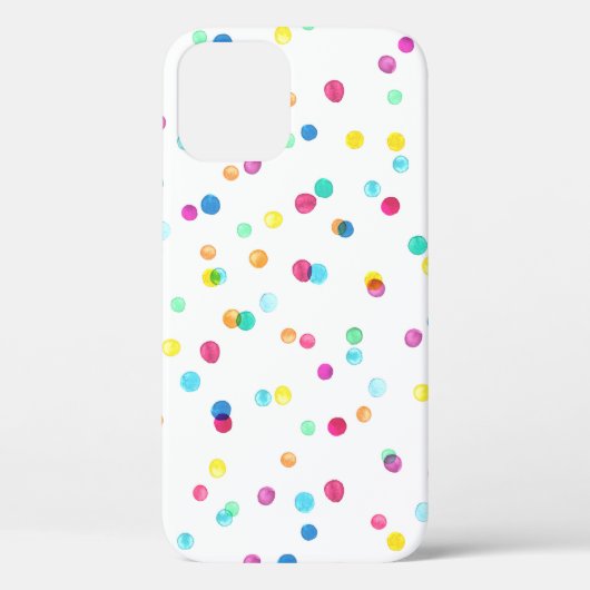 明るい水の色のドット:シームレスパターン。 Case-Mate iPhoneケース (裏面)