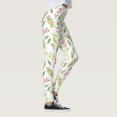 明るい水の色クリスマスのミスタントーパターン レギンス (右)