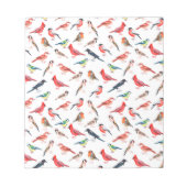 明るい水の色パターン。鳥 ノートパッド (正面)