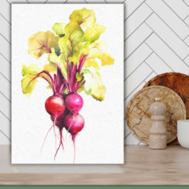 明るい水の色ビーツベギーアートforキッチン キャンバスプリント