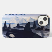 明るい水オルカ iPhoneケース (裏面横)