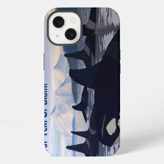 明るい水オルカ iPhoneケース (裏面)