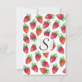 明るい水カラフル彩フルーティイチゴ 招待状 (裏面)