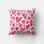 明るい水カラーハートパターン クッション (裏面)