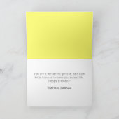 明るい水彩フローラの義理の姉妹誕生日 カード (内部)