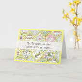 明るい水彩フローラの義理の姉妹誕生日 カード (黄色い花)