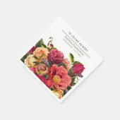 明るい水彩フローラ葬儀記念 スタンダードカクテルナプキン (角)