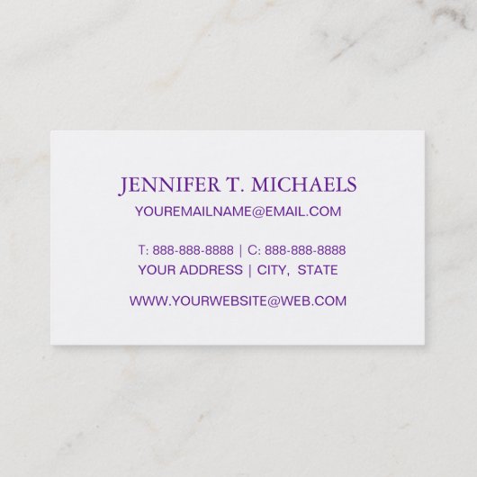 明るい水彩画のサボテン及び水気が多いパターン 名刺 (裏面)