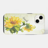 明るい水彩花アートカスタム iPhoneケース (裏面横)
