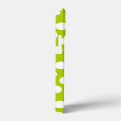 明るい水玉模様パターン(名前あり) – 緑ピンク Case-Mate iPhoneケース (裏面 / 右)