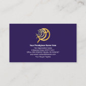 明るい水線金ゴールドイヒュス·クリスチャン·フィッシュ 名刺 (裏面)