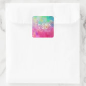 明るい水色お世話になっております スクエアシール (バッグ)