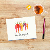 明るい水色のニンジン手描き植物学 ノートカード