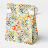 明るい水色のフローラ結婚の フェイバーボックス (裏面サイド)