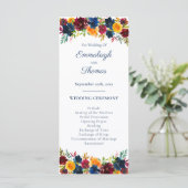 明るい水色のフローラ結婚の プログラム (スタンド正面)