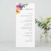 明るい水色のフローラ結婚の メニュー (スタンド正面)